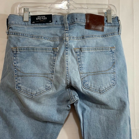 Hollister Men's NWT Epic Flex Skinny Jeans in Blue Size 29" Waist x 30" - Picture 4 of 5